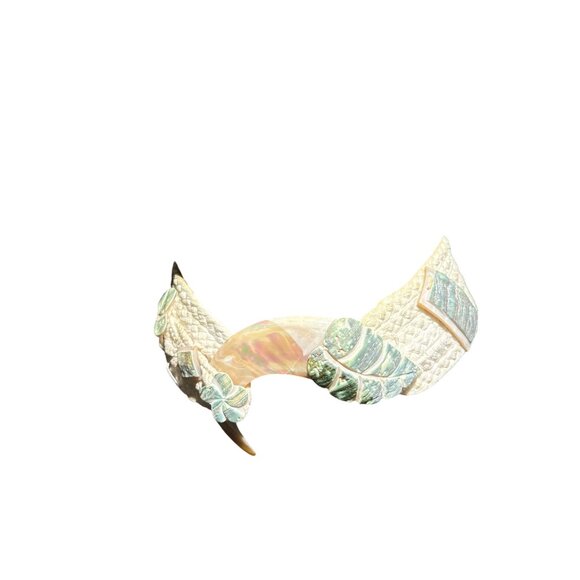 Flura Handcrafted Abalone & Mother of Pearl Belt – Boho Macramé Statement Vintag main image 4